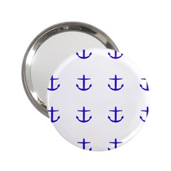 Royal Anchors On White 2 25  Handbag Mirrors by snowwhitegirl