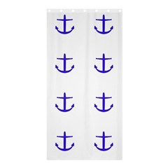 Royal Anchors On White Shower Curtain 36  X 72  (stall)  by snowwhitegirl