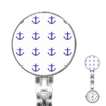 Royal Anchors On White Stainless Steel Nurses Watch Front