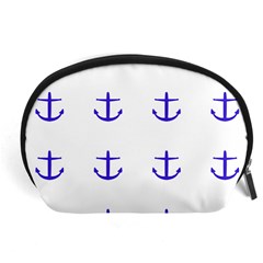 Royal Anchors On White Accessory Pouches (large) 