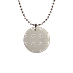 Lt Grey Anchors Button Necklaces