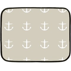 Lt Grey Anchors Fleece Blanket (mini) by snowwhitegirl