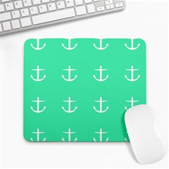 Seafoam Anchors Large Mousepads by snowwhitegirl