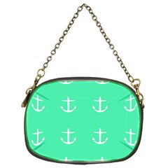 Seafoam Anchors Chain Purses (two Sides)  by snowwhitegirl