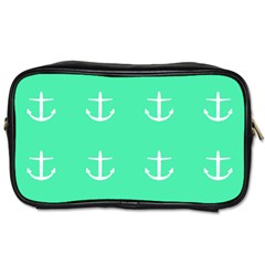 Seafoam Anchors Toiletries Bags by snowwhitegirl