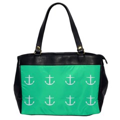 Seafoam Anchors Office Handbags by snowwhitegirl