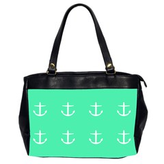 Seafoam Anchors Office Handbags (2 Sides)  by snowwhitegirl