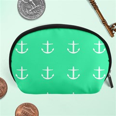 Seafoam Anchors Accessory Pouch (large) by snowwhitegirl