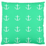 Seafoam Anchors Standard Flano Cushion Case (One Side) Front