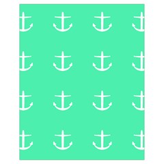 Seafoam Anchors Drawstring Bag (small) by snowwhitegirl