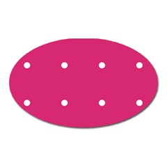 Small Pink Dot Oval Magnet by snowwhitegirl