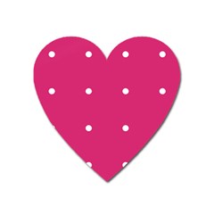 Small Pink Dot Heart Magnet by snowwhitegirl