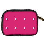 Small Pink Dot Digital Camera Leather Case Back