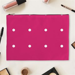 Small Pink Dot Cosmetic Bag (xl) by snowwhitegirl