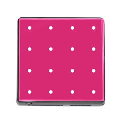 Small Pink Dot Memory Card Reader (square 5 Slot) by snowwhitegirl