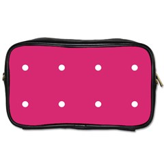 Small Pink Dot Toiletries Bags by snowwhitegirl