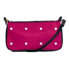 Small Pink Dot Shoulder Clutch Bags by snowwhitegirl