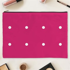 Small Pink Dot Cosmetic Bag (xxxl) by snowwhitegirl