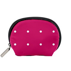 Small Pink Dot Accessory Pouch (small) by snowwhitegirl