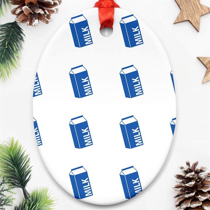 Milk Carton Ornament (Oval)