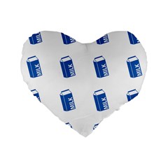 Milk Carton Standard 16  Premium Heart Shape Cushions by snowwhitegirl