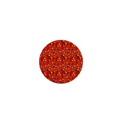 Red Retro Dots 1  Mini Buttons by snowwhitegirl