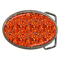 Red Retro Dots Belt Buckles by snowwhitegirl