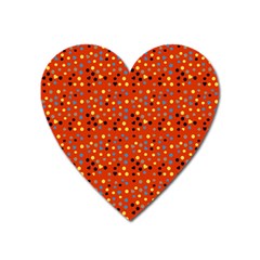 Red Retro Dots Heart Magnet by snowwhitegirl