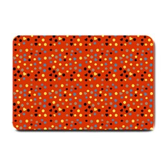 Red Retro Dots Small Doormat  by snowwhitegirl