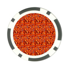 Red Retro Dots Poker Chip Card Guard by snowwhitegirl