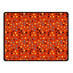 Red Retro Dots Fleece Blanket (small) by snowwhitegirl