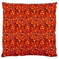 Red Retro Dots Large Cushion Case (two Sides) by snowwhitegirl