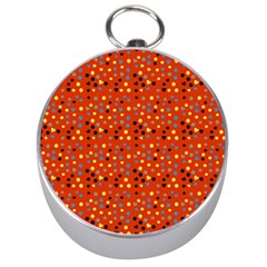 Red Retro Dots Silver Compasses by snowwhitegirl