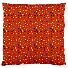 Red Retro Dots Standard Flano Cushion Case (one Side) by snowwhitegirl