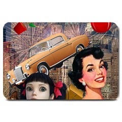 Out In The City Large Doormat  by snowwhitegirl