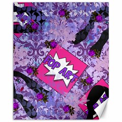 Purple Retro Pop Canvas 11  X 14   by snowwhitegirl