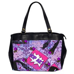 Purple Retro Pop Office Handbags (2 Sides)  by snowwhitegirl