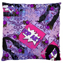 Purple Retro Pop Large Cushion Case (two Sides) by snowwhitegirl