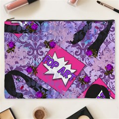 Purple Retro Pop Cosmetic Bag (xxxl) by snowwhitegirl