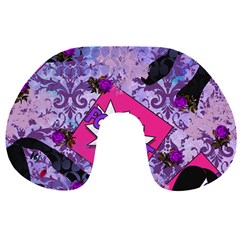 Purple Retro Pop Travel Neck Pillows by snowwhitegirl