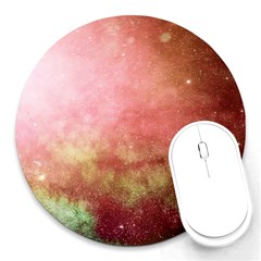 Galaxy Red Round Mousepads by snowwhitegirl