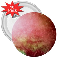 Galaxy Red 3  Buttons (10 Pack)  by snowwhitegirl