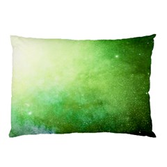 Galaxy Green Pillow Case (two Sides) by snowwhitegirl