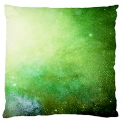 Galaxy Green Large Cushion Case (one Side) by snowwhitegirl