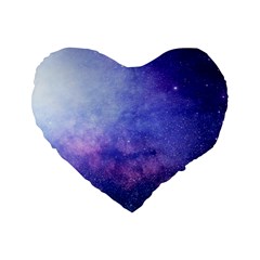 Galaxy Standard 16  Premium Heart Shape Cushions by snowwhitegirl