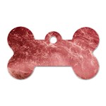 Red  Ocean Splash Dog Tag Bone (One Side) Front