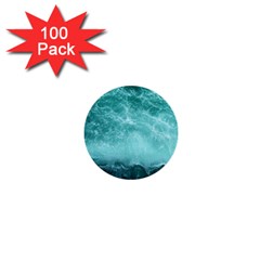 Green Ocean Splash 1  Mini Buttons (100 Pack)  by snowwhitegirl