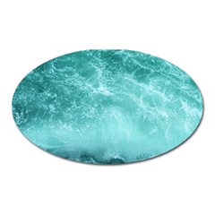 Green Ocean Splash Oval Magnet by snowwhitegirl