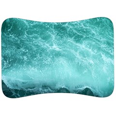 Green Ocean Splash Velour Seat Head Rest Cushion