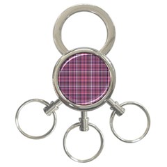 Pink Plaid 3-ring Key Chains by snowwhitegirl